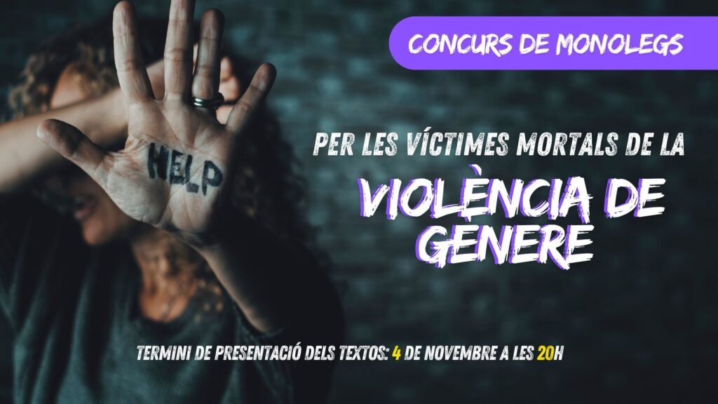 imagen del concurs de monolegs contra la violencia masclista